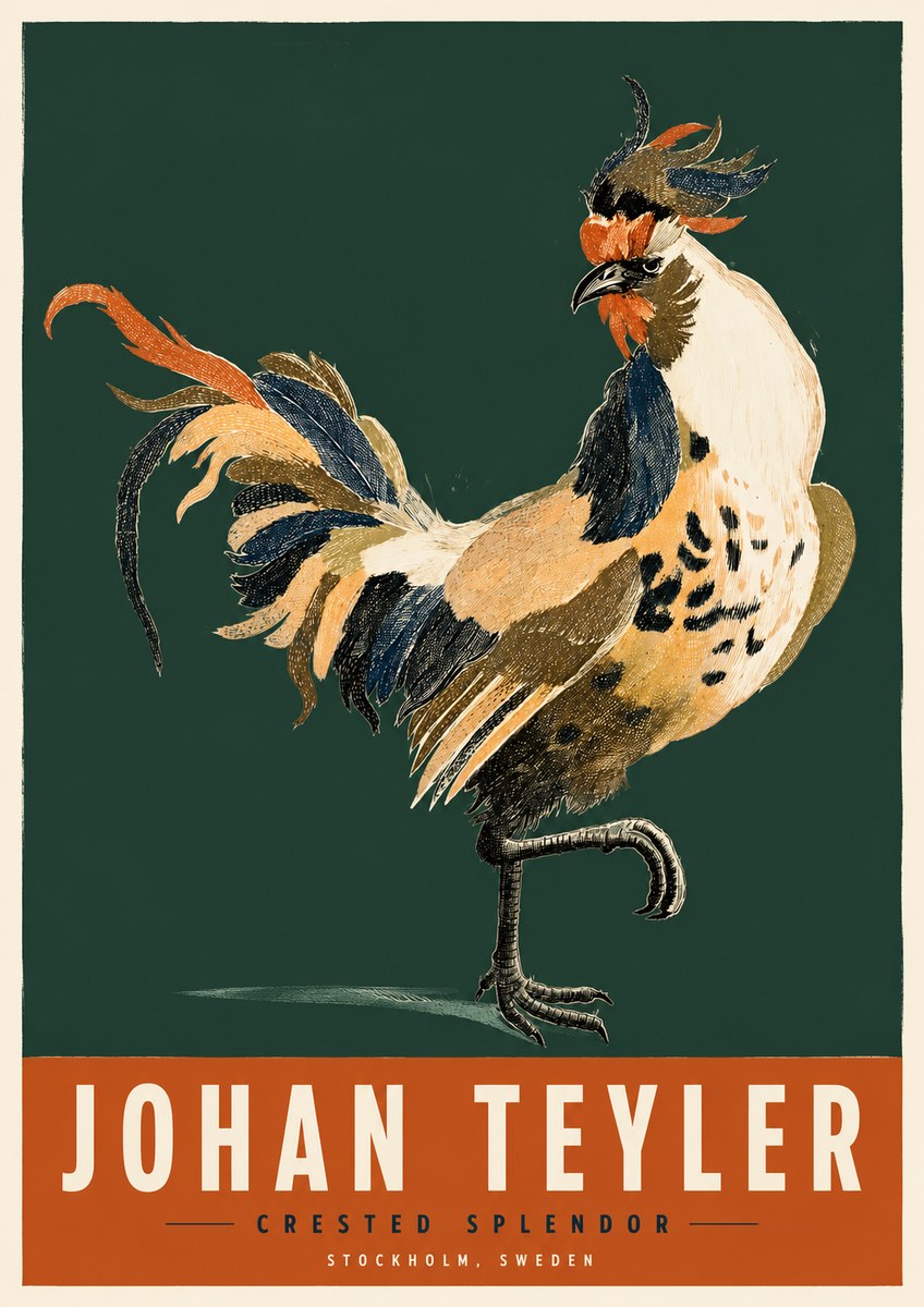 Johan Teyler Crested Splendor No2 - Juliste