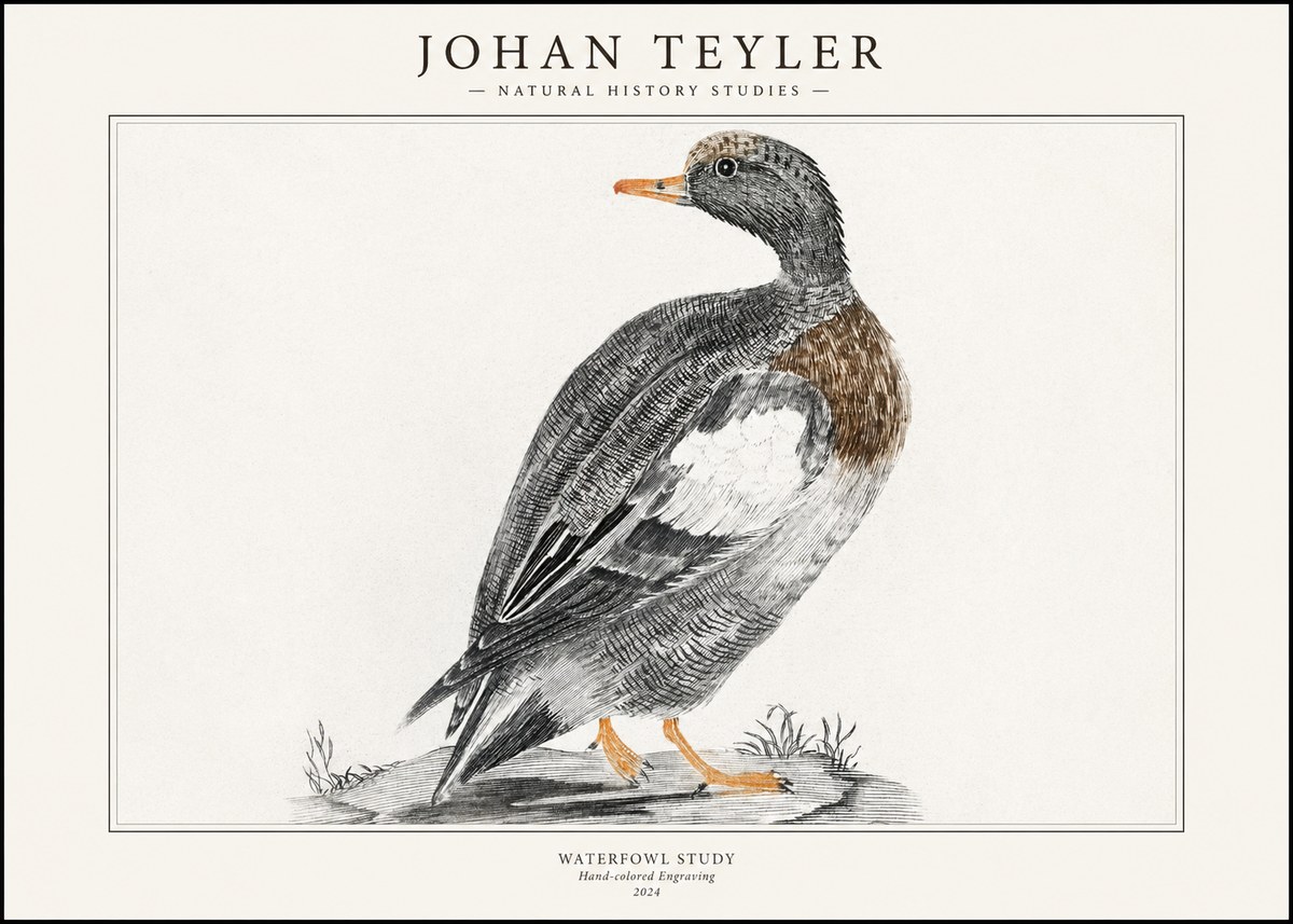 Johan Teyler Waterfowl Study No1 - Juliste