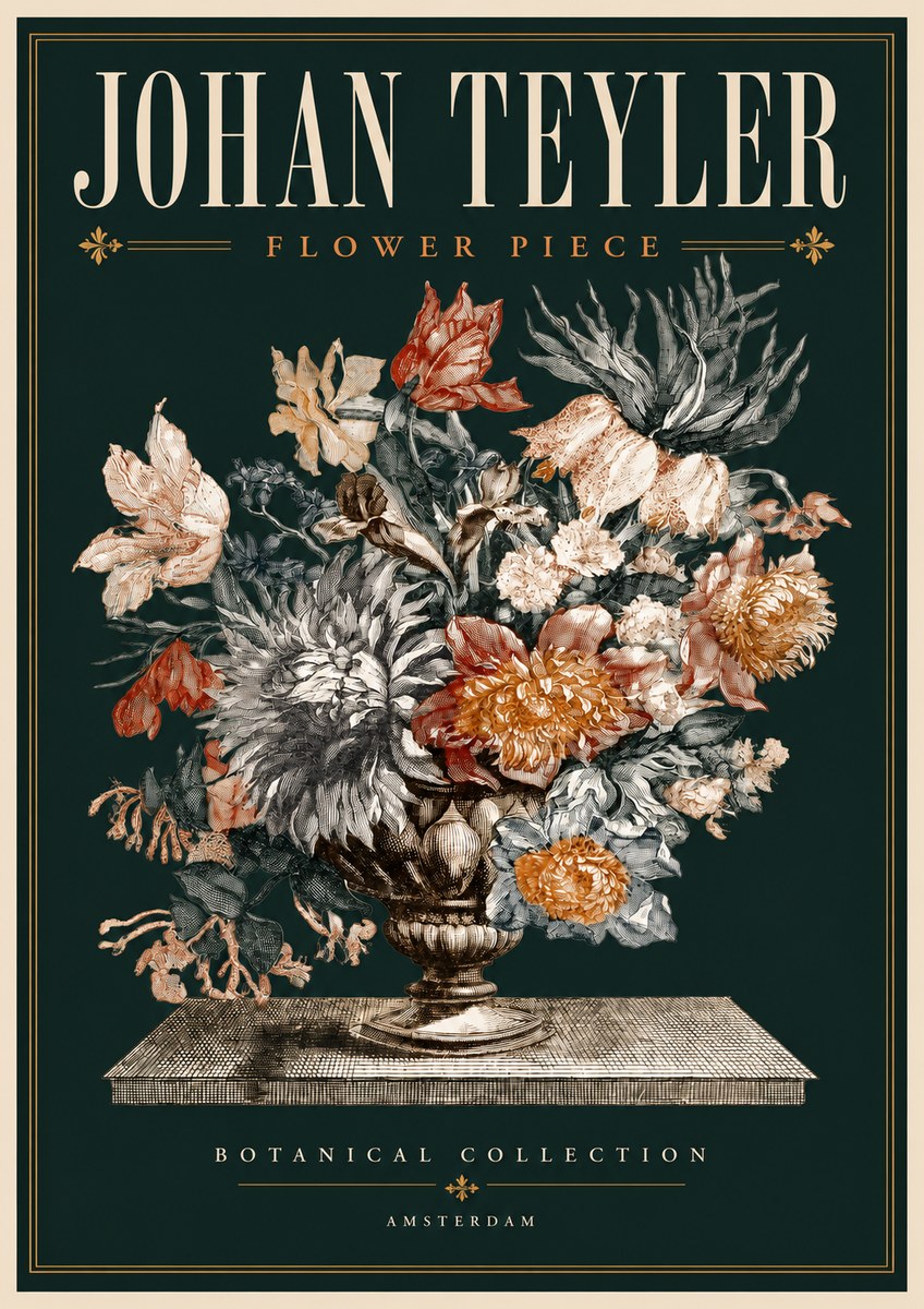 Johan Teyler Flower Piece No4 - Juliste