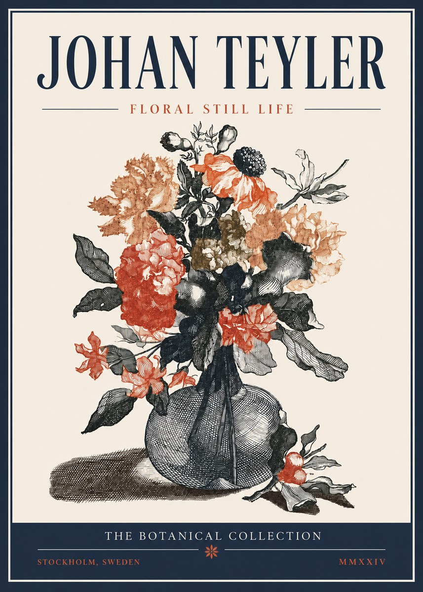 Johan Teyler Floral Still Life II No5 - Juliste