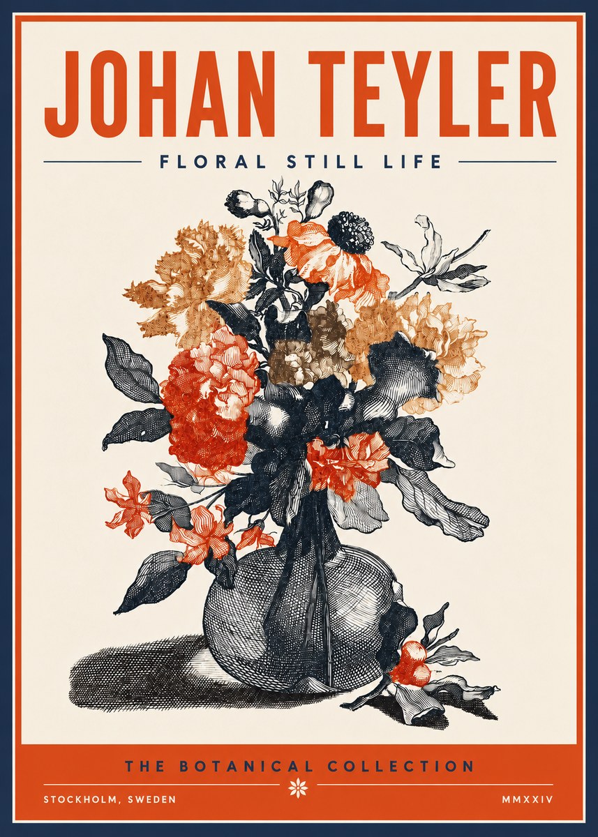 Johan Teyler Floral Still Life II No6 - Juliste