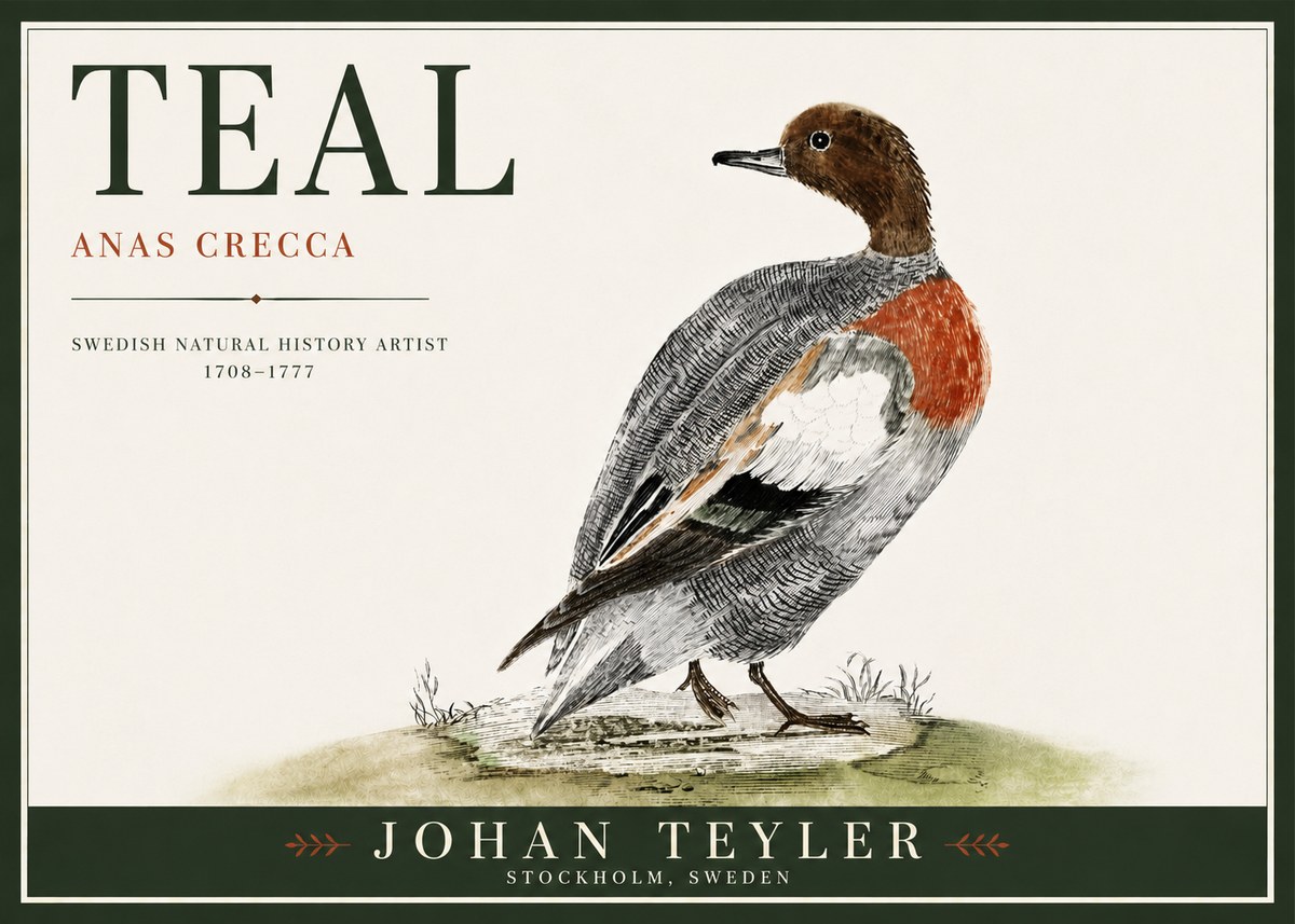 Johan Teyler Teal No4 - Juliste