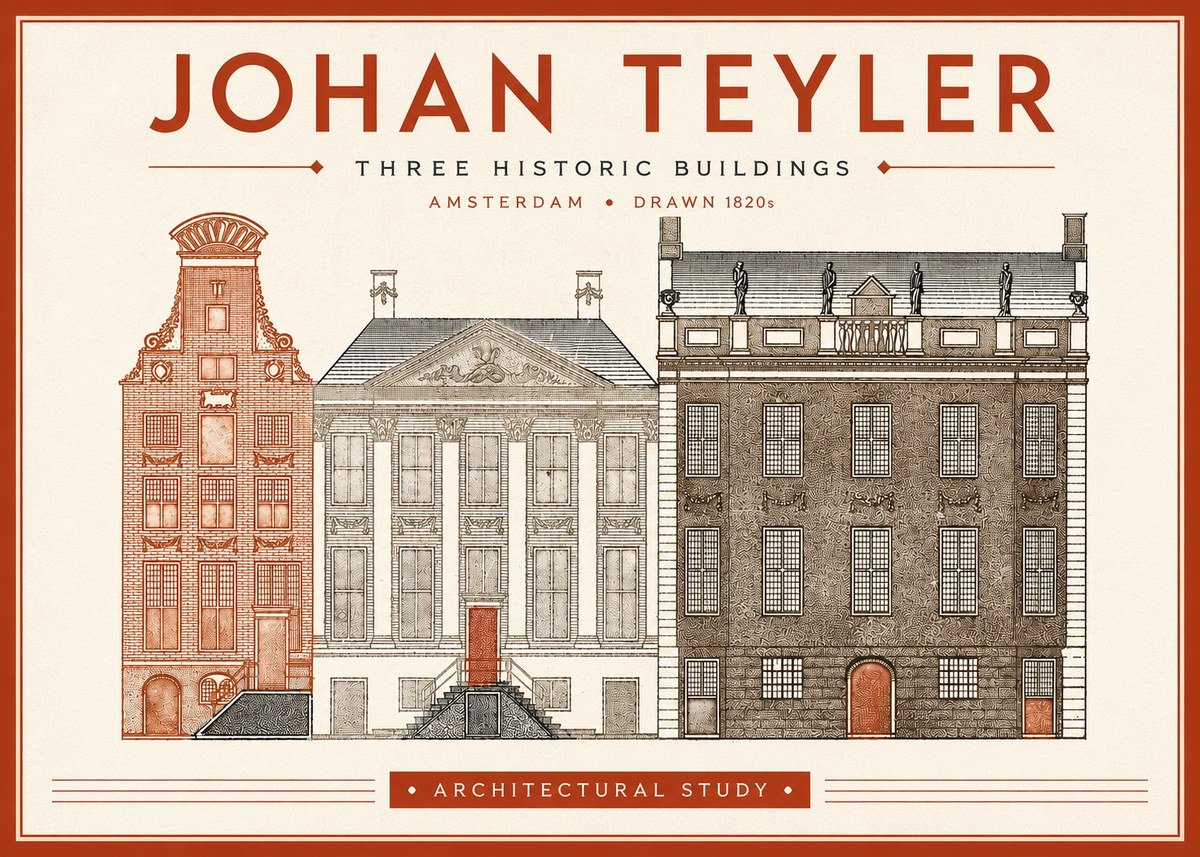 Johan Teyler Three Historic Buildings No4 - Juliste