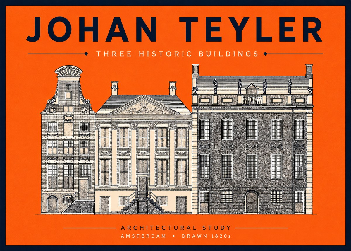 Johan Teyler Three Historic Buildings No5 - Juliste