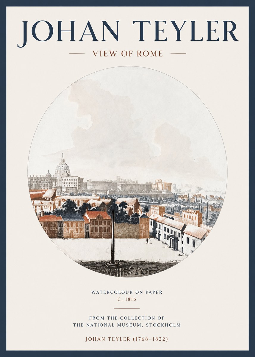 Johan Teyler View of Rome No3 - Juliste