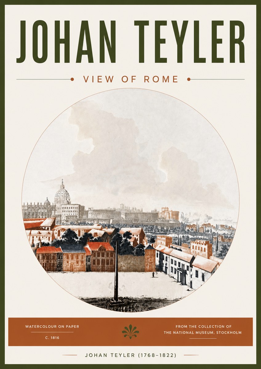 Johan Teyler View of Rome No4 - Juliste