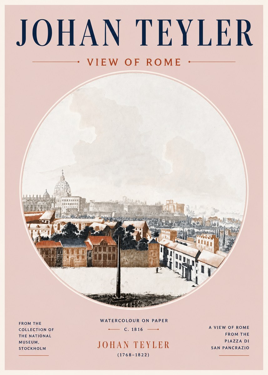 Johan Teyler View of Rome No5 - Juliste