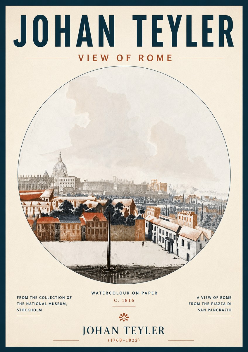 Johan Teyler View of Rome No6 - Juliste