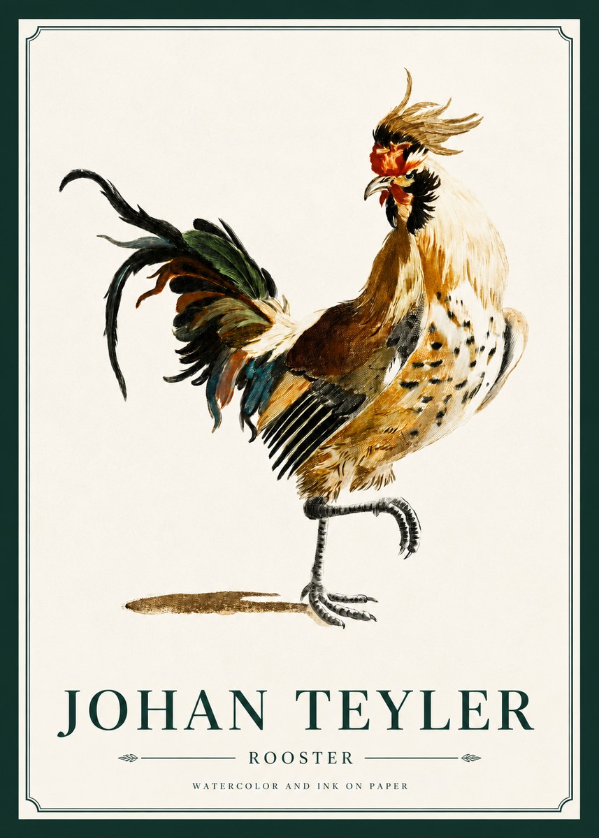 Johan Teyler Rooster No3 - Juliste