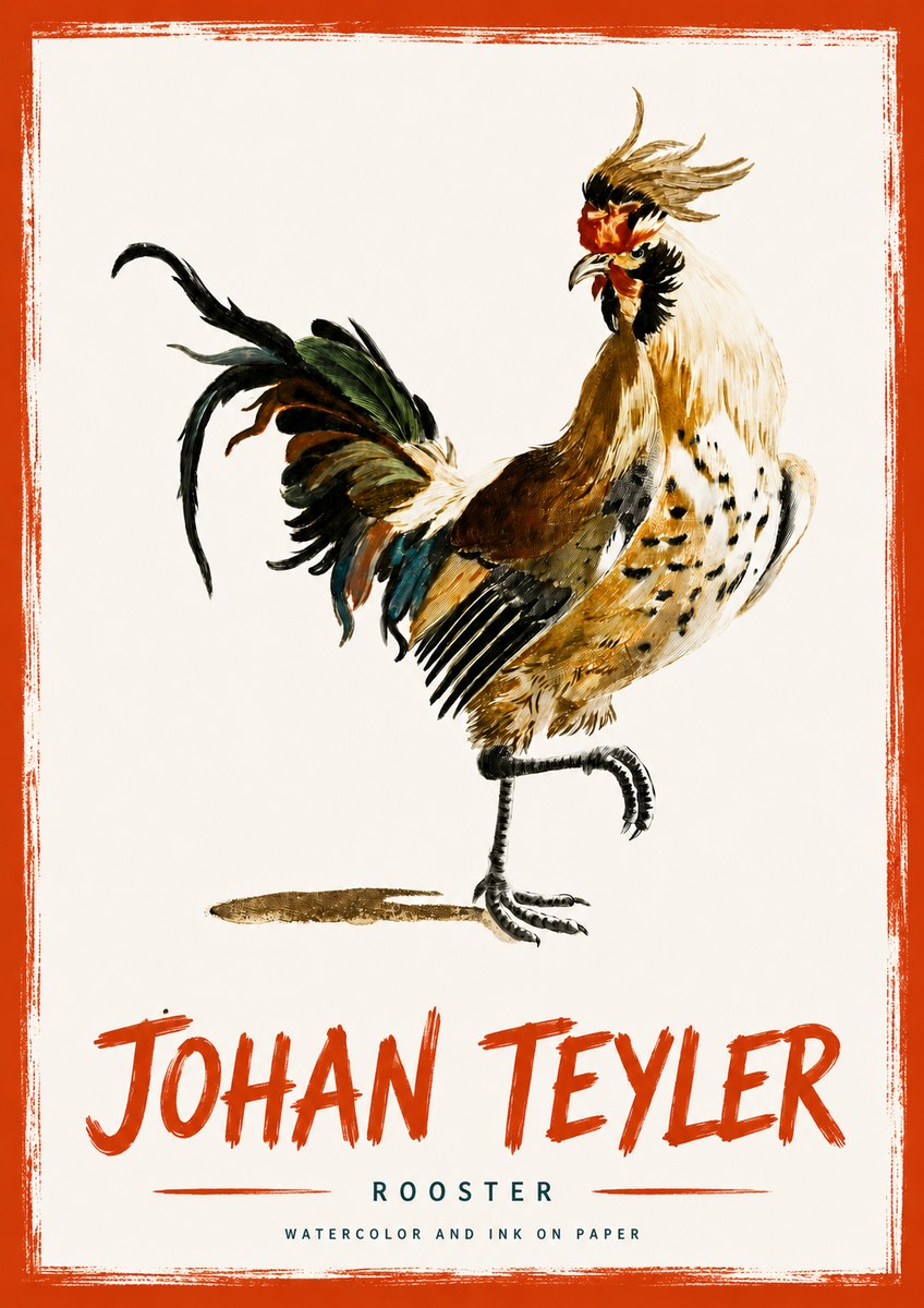Johan Teyler Rooster No4 - Juliste