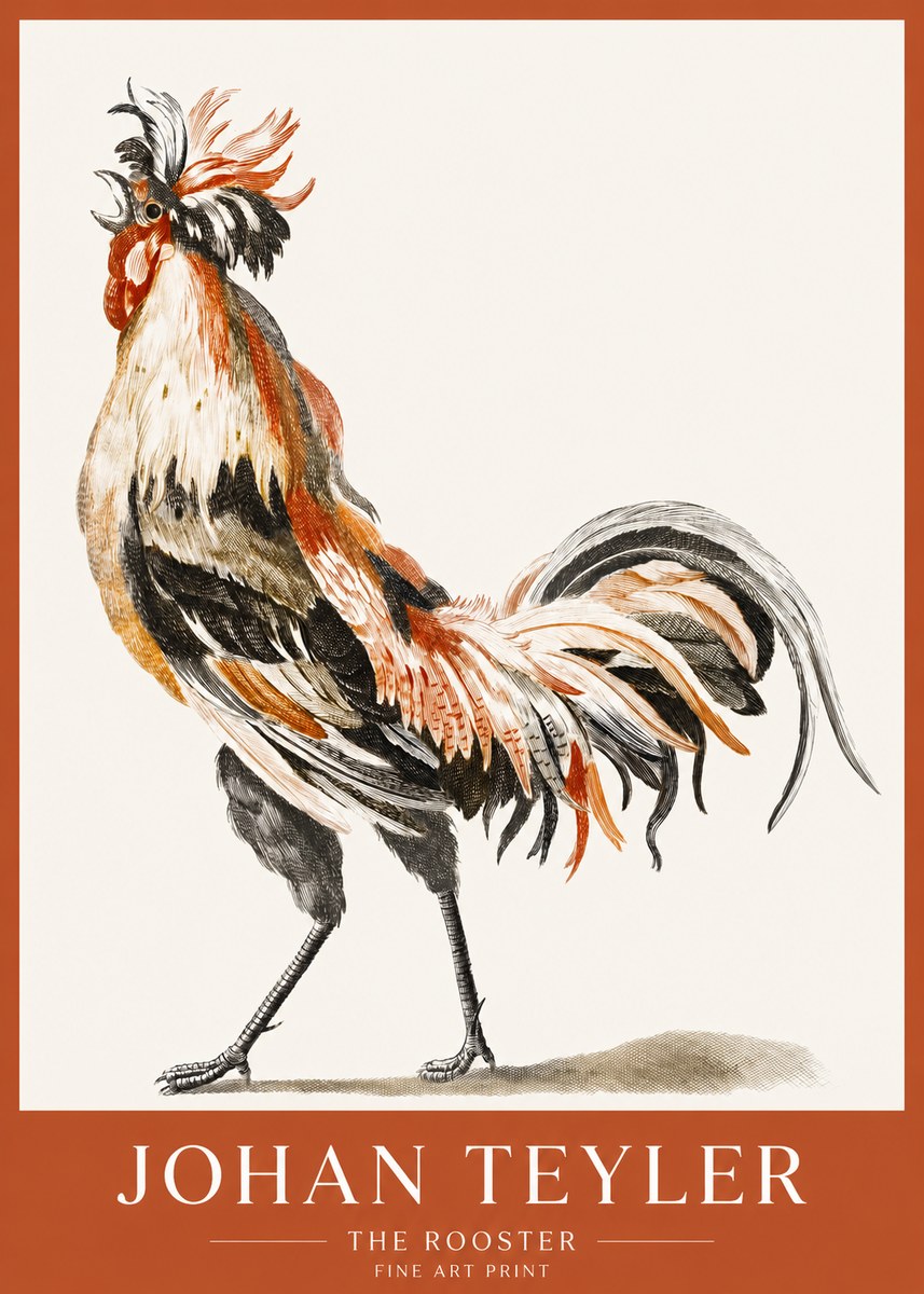 Johan Teyler The Rooster No1 - Juliste