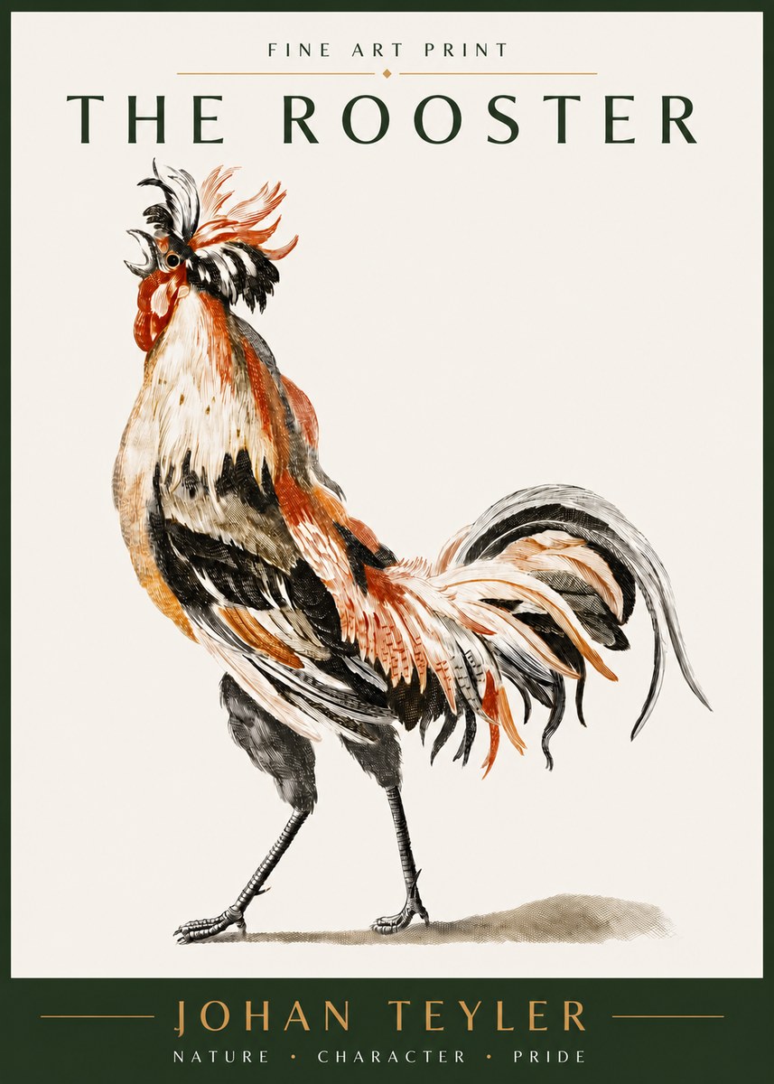 Johan Teyler The Rooster No3 - Juliste