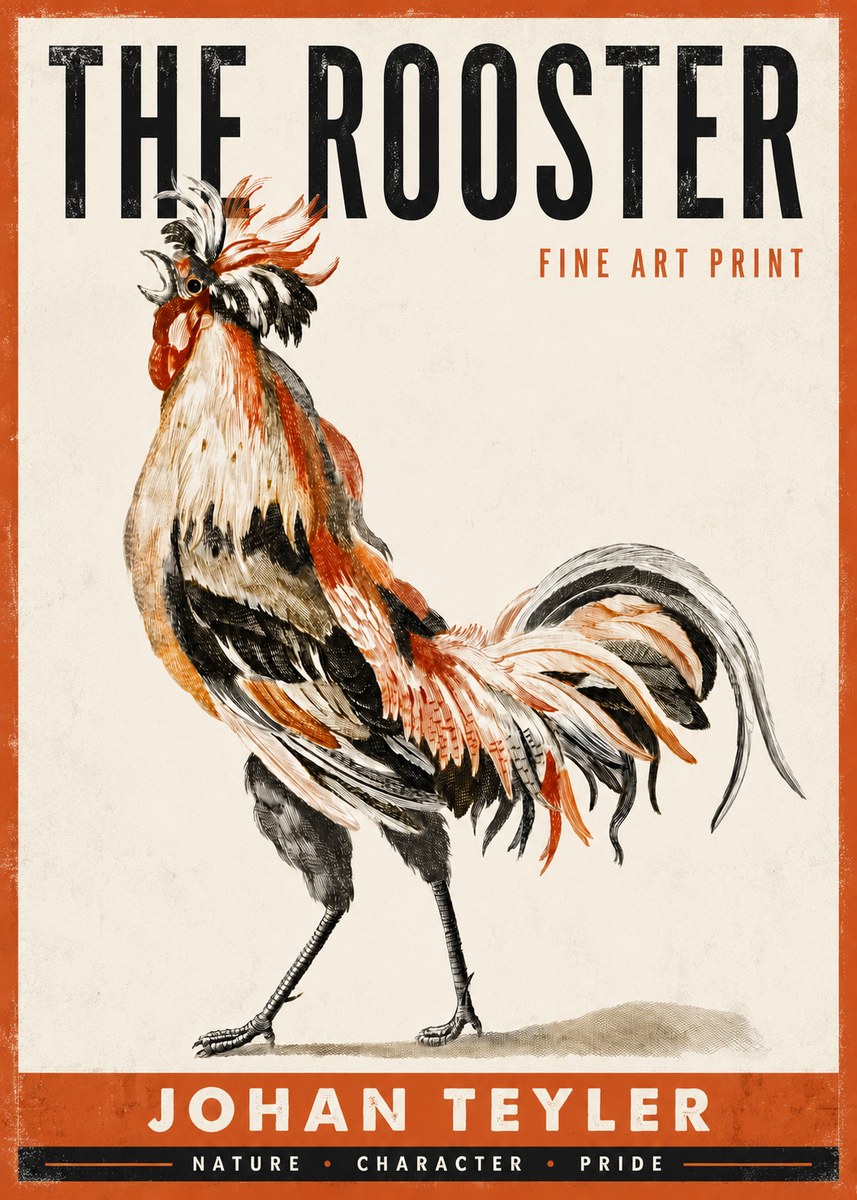 Johan Teyler The Rooster No4 - Juliste