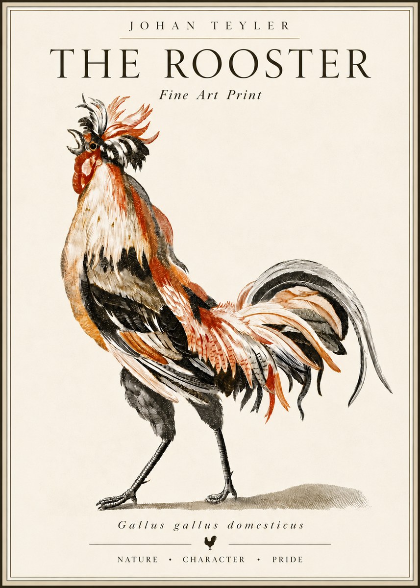 Johan Teyler The Rooster No6 - Juliste