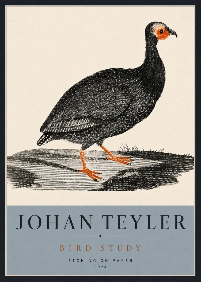 Johan Teyler Bird Study III No4 - Juliste