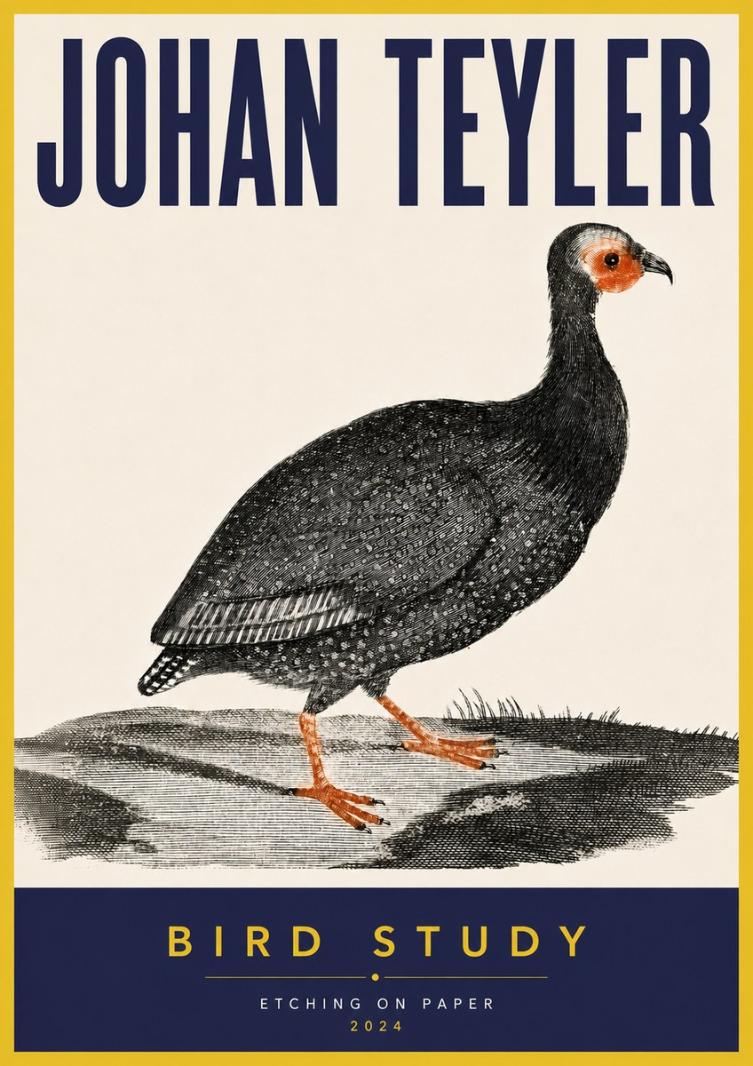 Johan Teyler Bird Study III No5 - Juliste