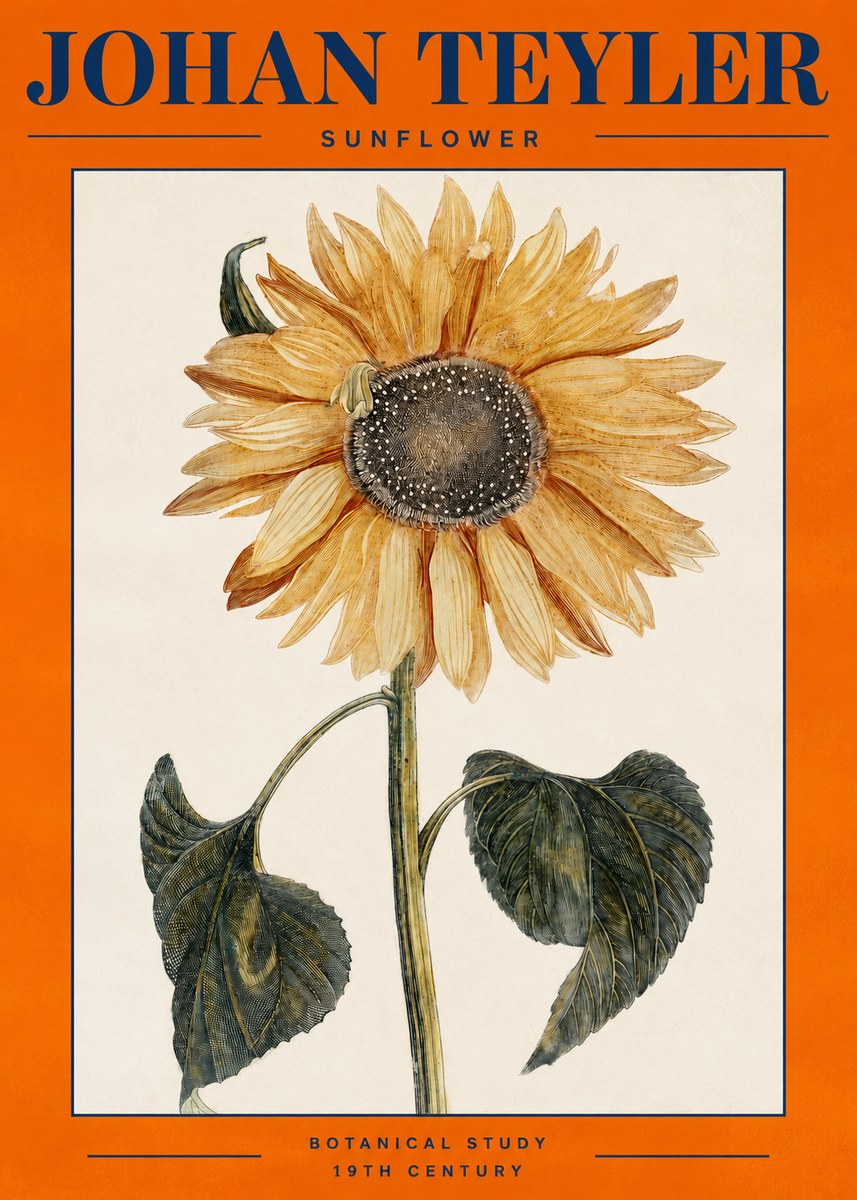 Johan Teyler Sunflower No2 - Juliste
