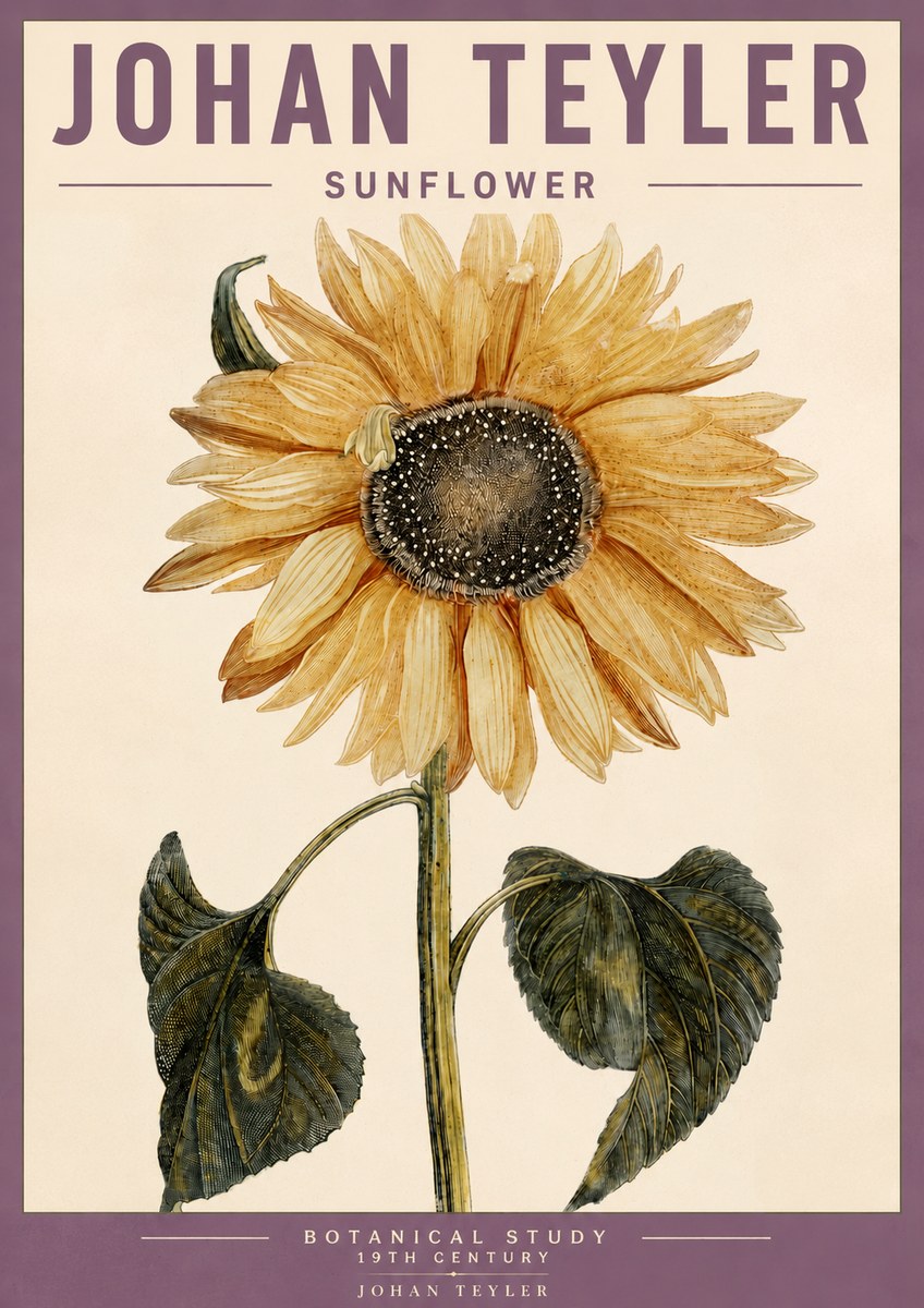 Johan Teyler Sunflower No5 - Juliste