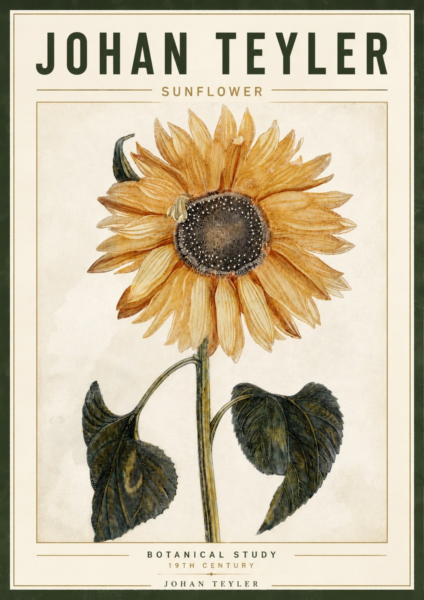 Johan Teyler Sunflower No6 - Juliste