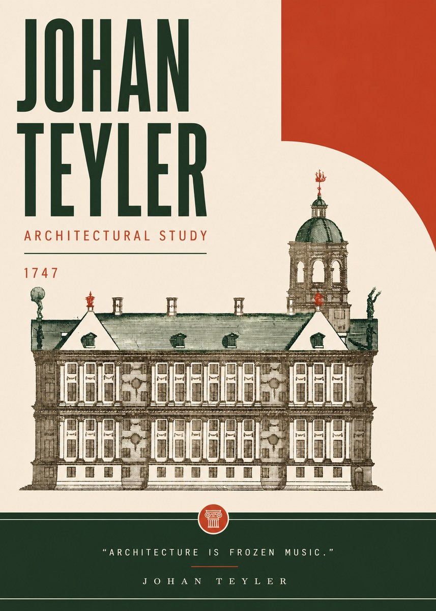 Johan Teyler Architectural Study V No6 - Juliste