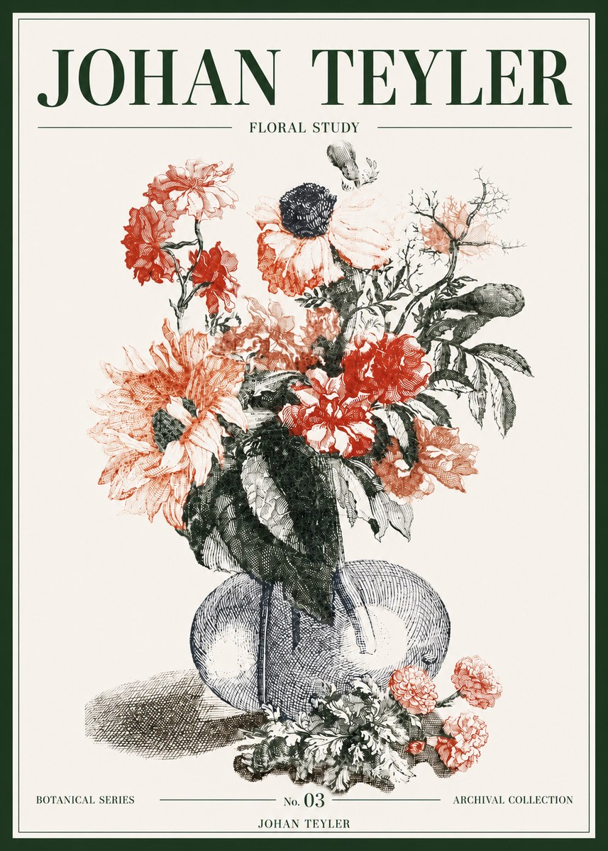 Johan Teyler Floral Study No3 - Juliste