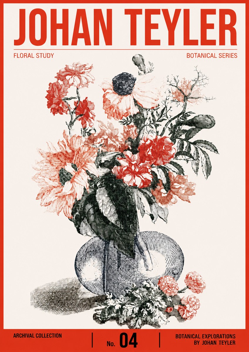 Johan Teyler Floral Study No4 - Juliste