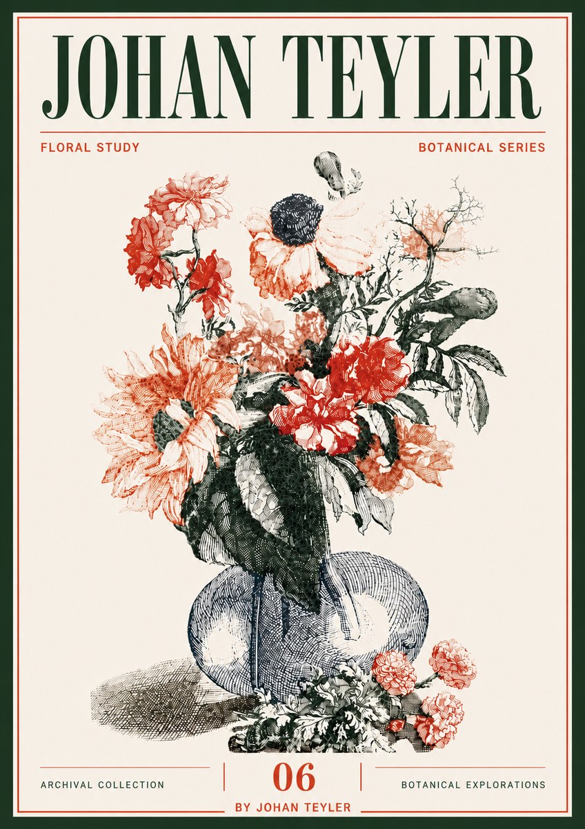 Johan Teyler Floral Study No6 - Juliste
