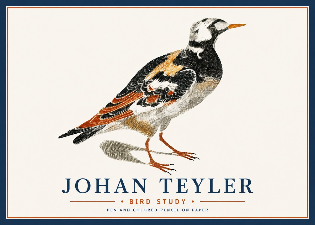 Johan Teyler Bird Study IV No6 - Juliste