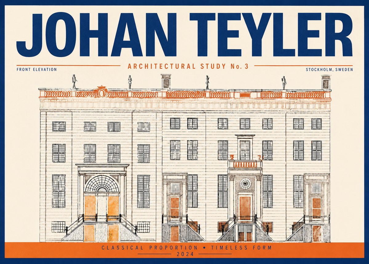 Johan Teyler Architectural Study VI No4 - Juliste
