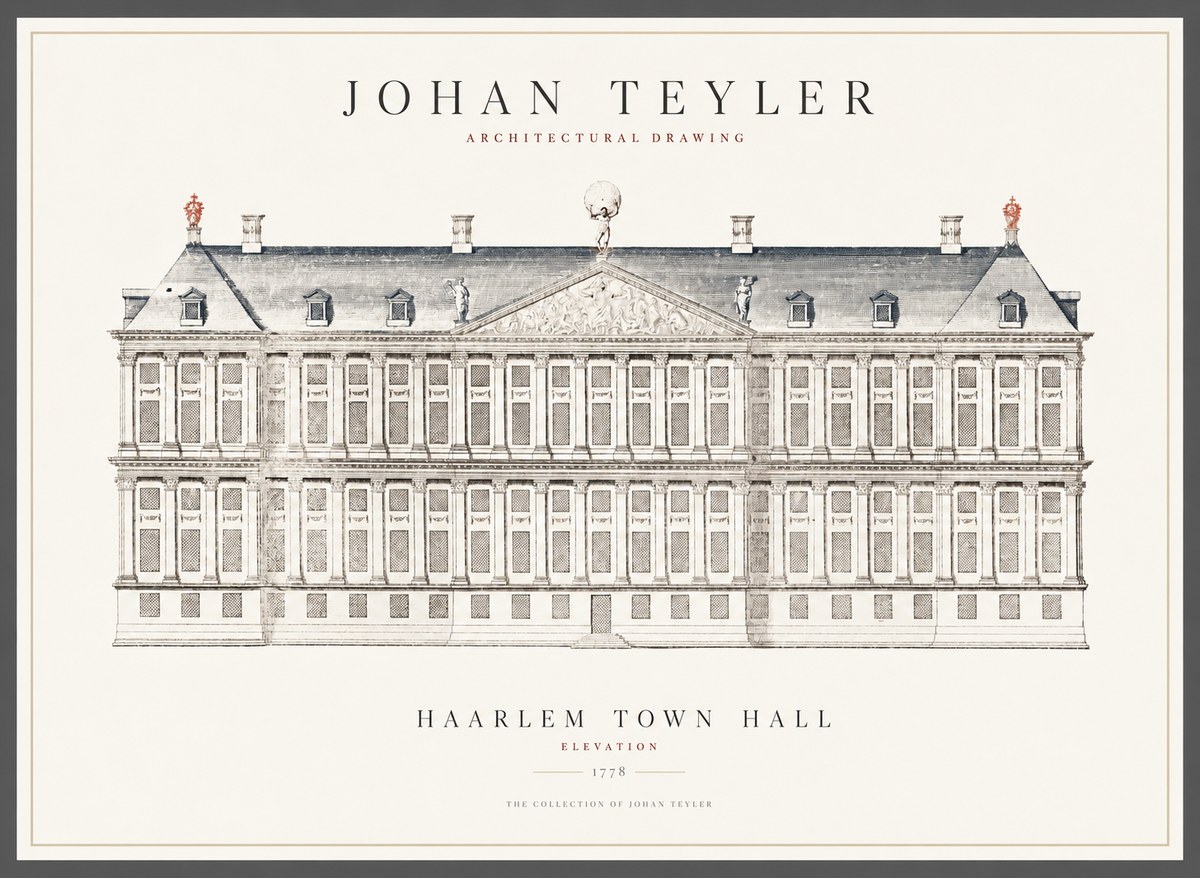 Johan Teyler Haarlem Town Hall - Elevation - 1778 No1 - Juliste