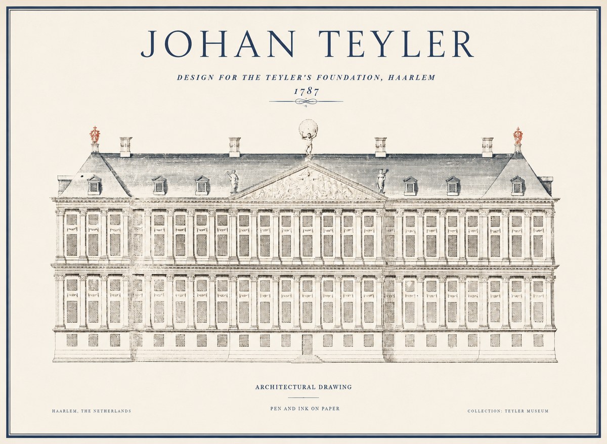 Johan Teyler Haarlem Town Hall - Elevation - 1778 No5 - Juliste