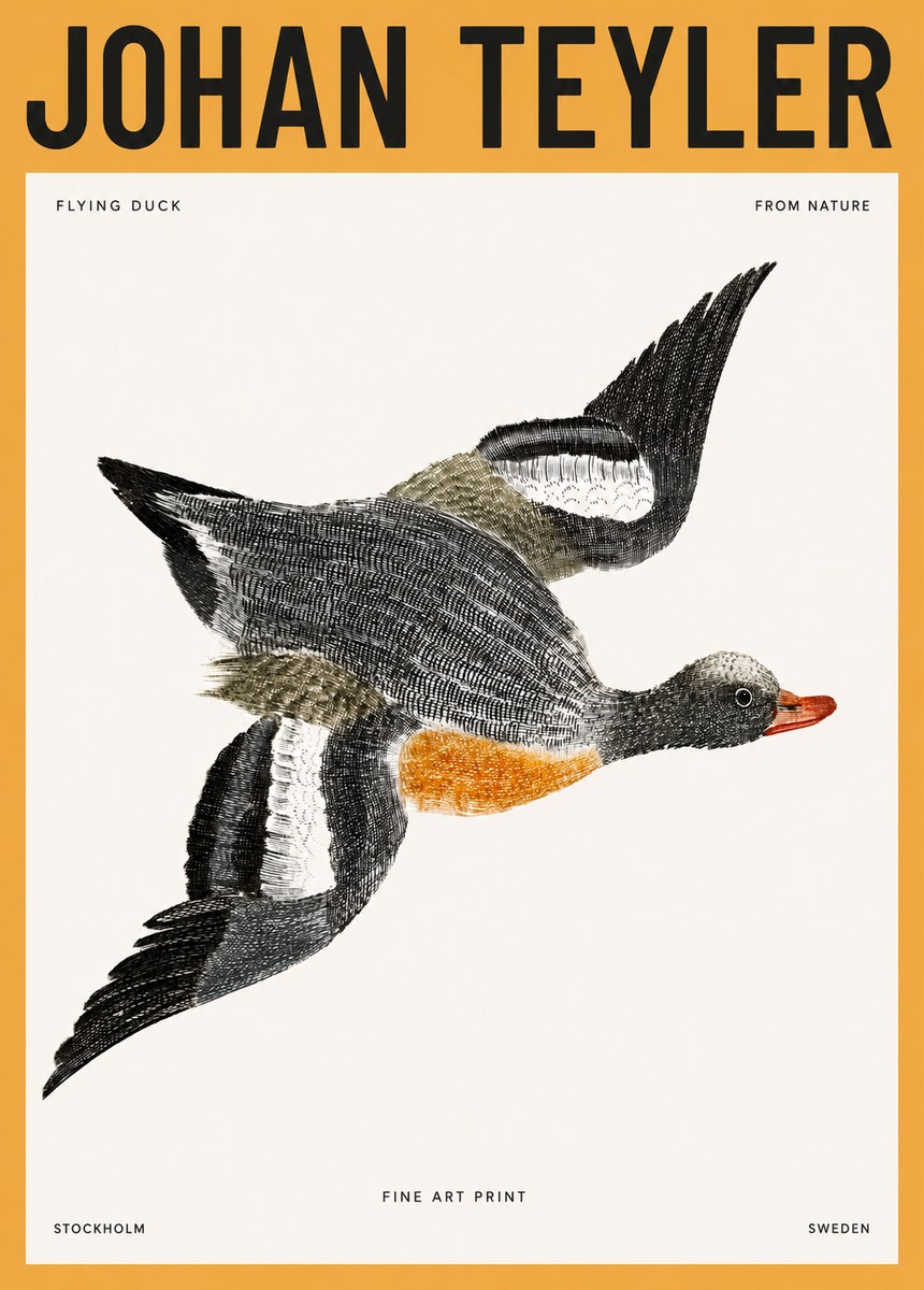 Johan Teyler Flying Duck No3 - Juliste