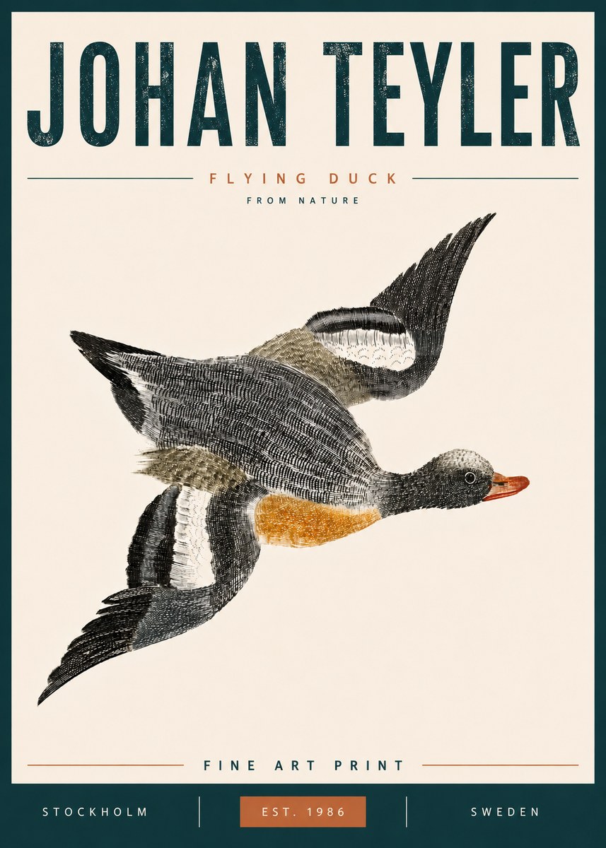 Johan Teyler Flying Duck No6 - Juliste