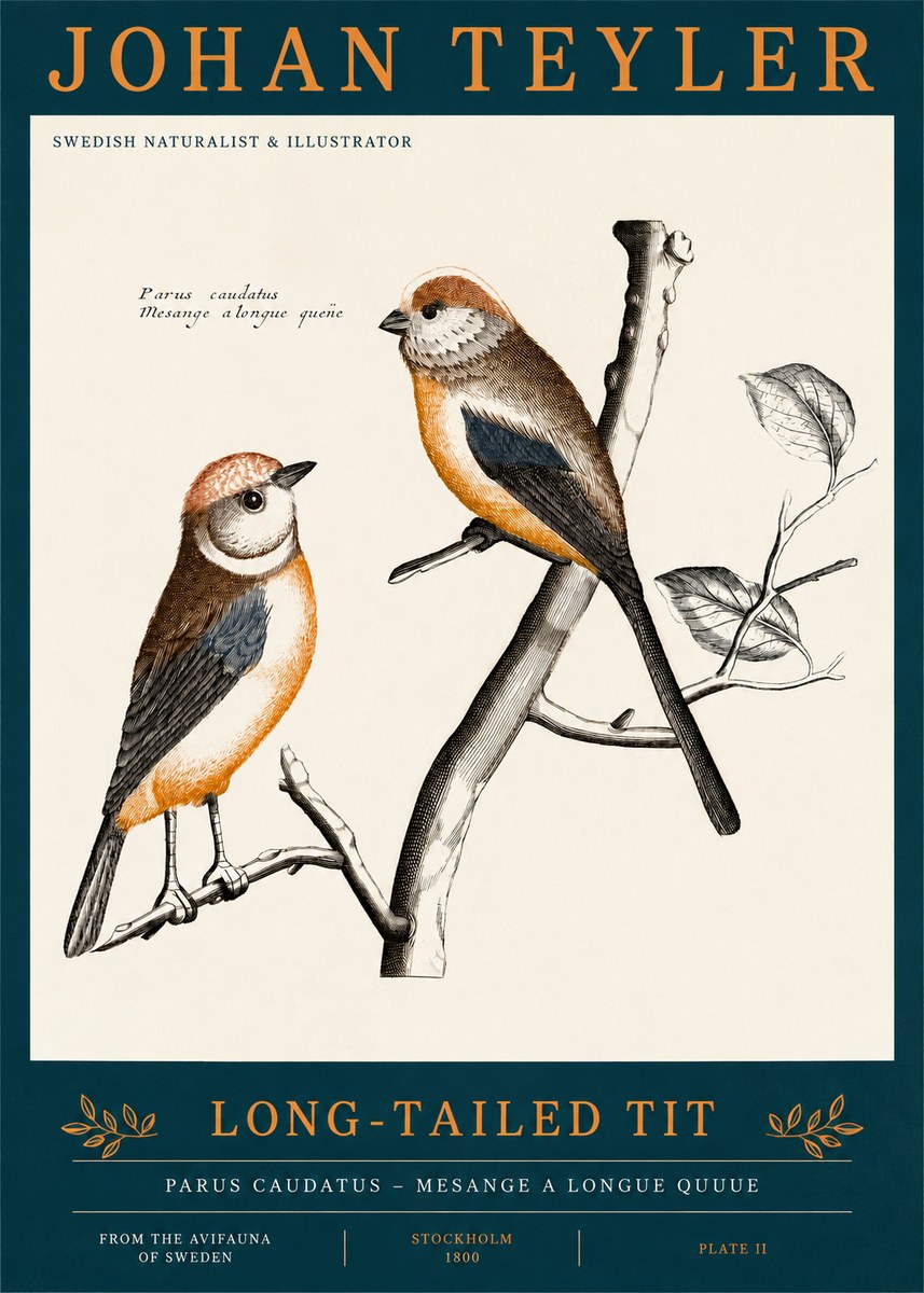 Johan Teyler Long-tailed Tit No2 - Juliste