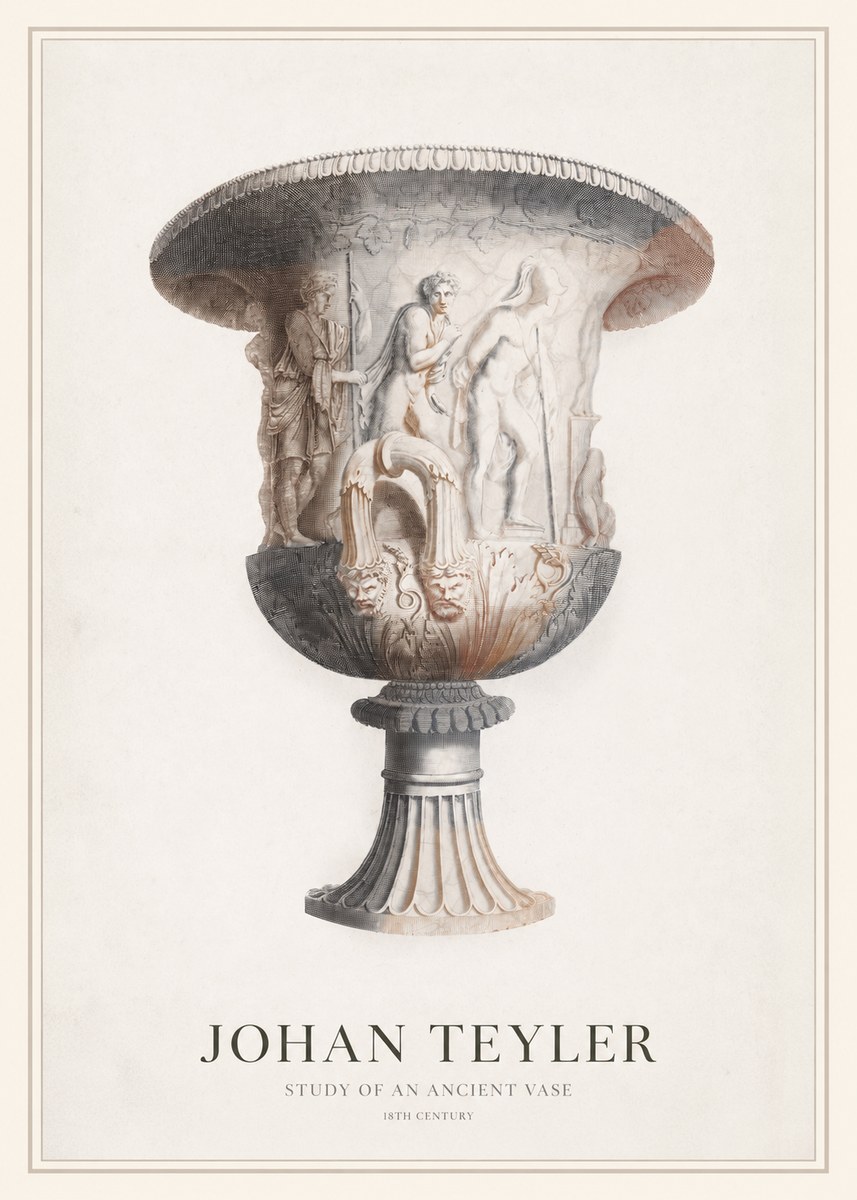 Johan Teyler Study of an Ancient Vase No1 - Juliste