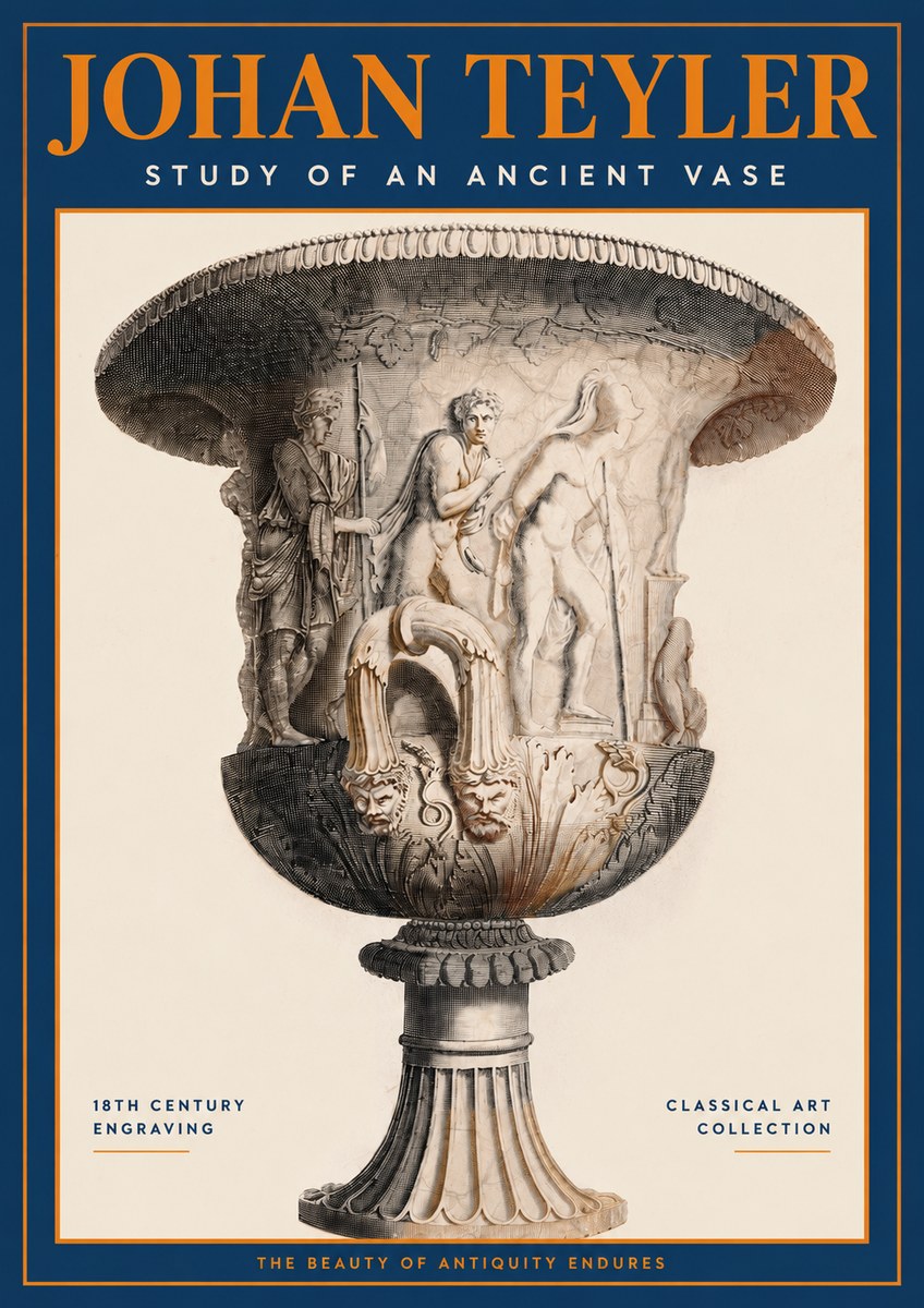 Johan Teyler Study of an Ancient Vase No2 - Juliste