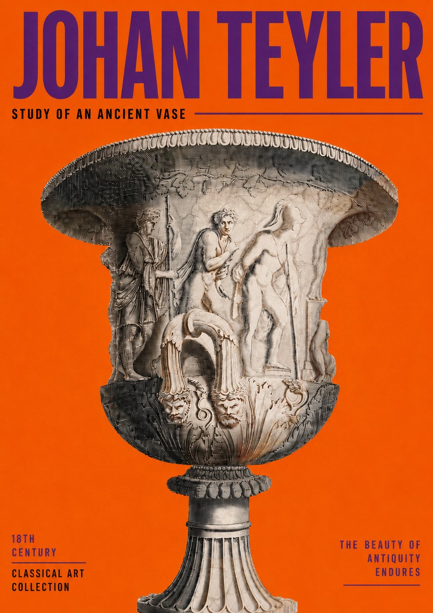 Johan Teyler Study of an Ancient Vase No3 - Juliste