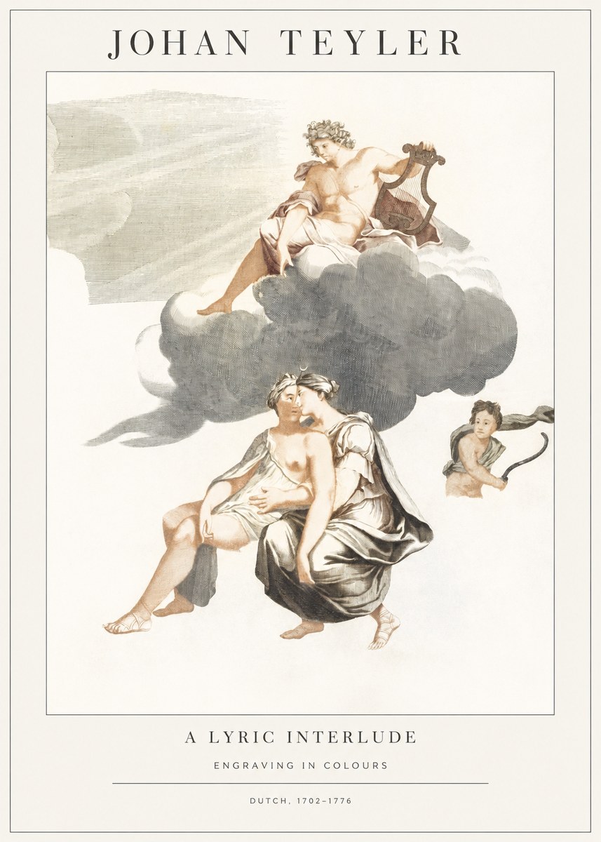 Johan Teyler Allegory of Music and Love No2 - Juliste