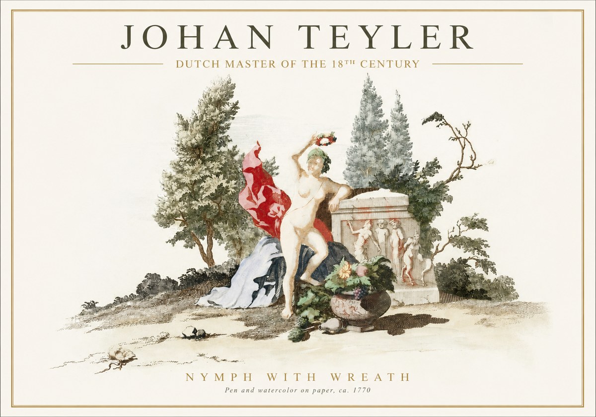 Johan Teyler Nymph with Wreath No1 - Juliste