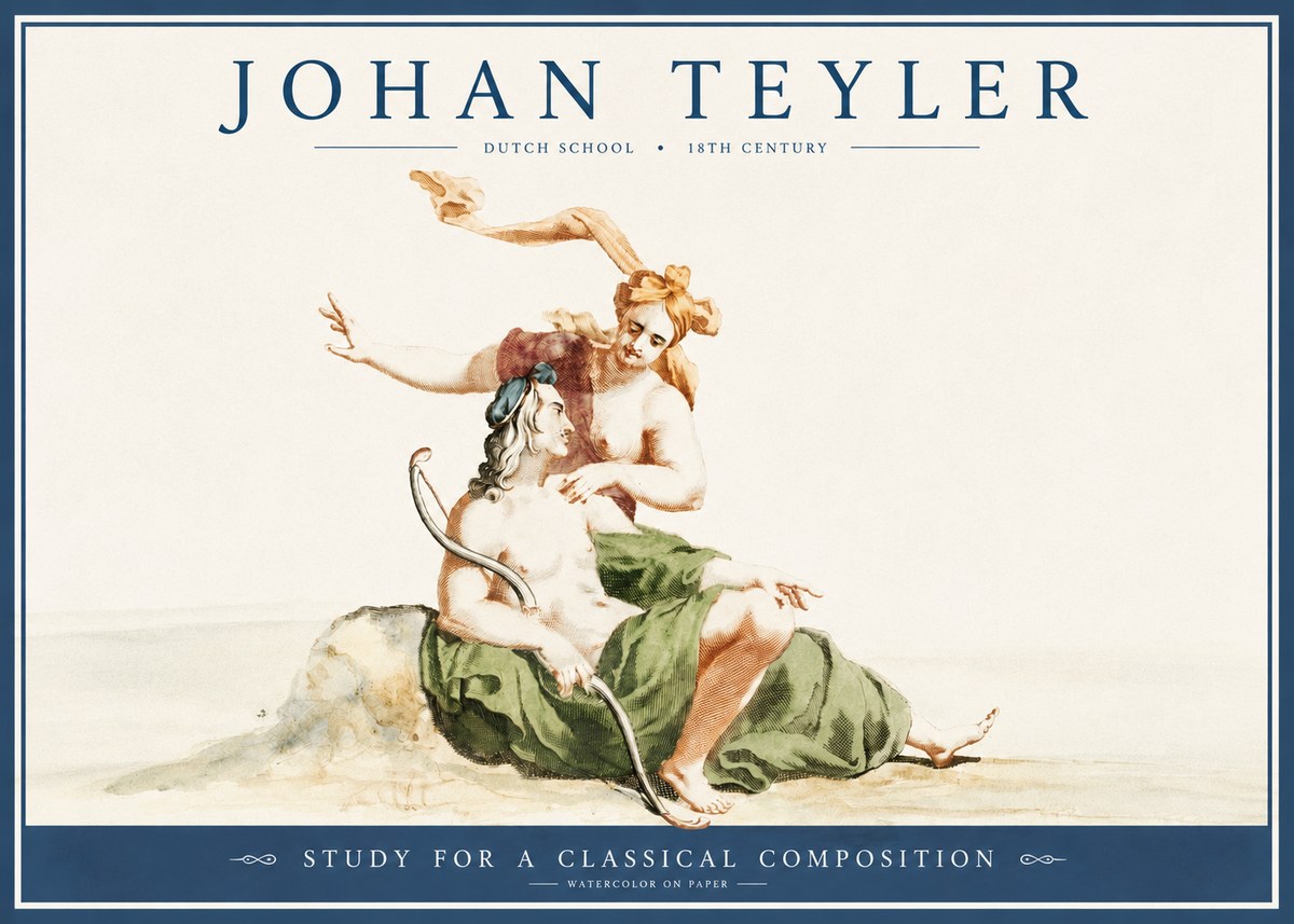 Johan Teyler Study for a Classical Composition No2 - Juliste