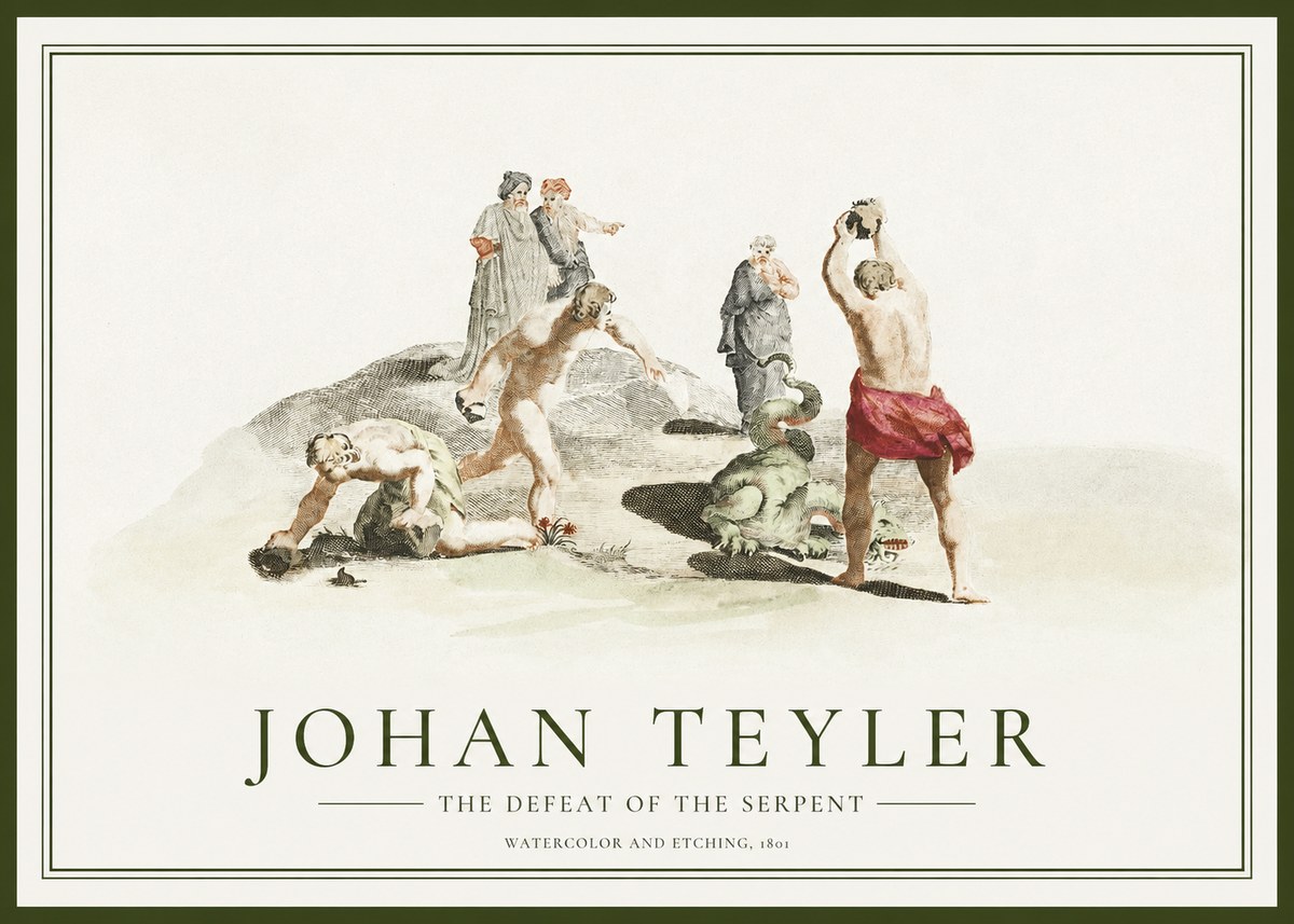 Johan Teyler Study of Ulysses and Polyphemus No2 - Juliste