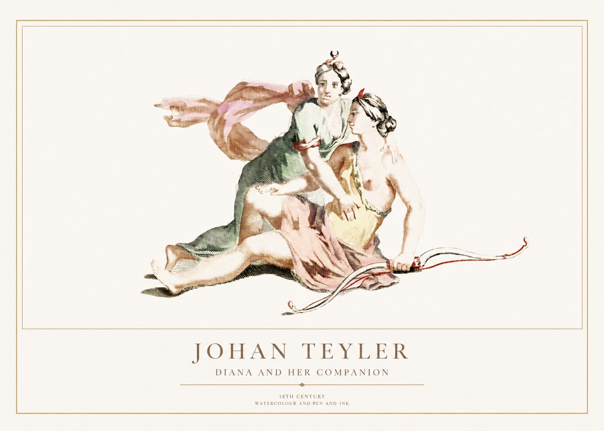 Johan Teyler Diana and Her Companion No1 - Juliste