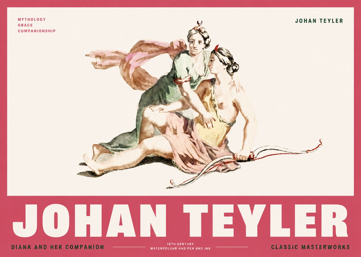 Johan Teyler Diana and Her Companion No2 - Juliste