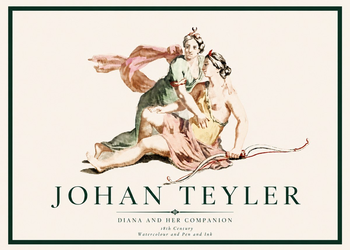 Johan Teyler Diana and Her Companion No3 - Juliste
