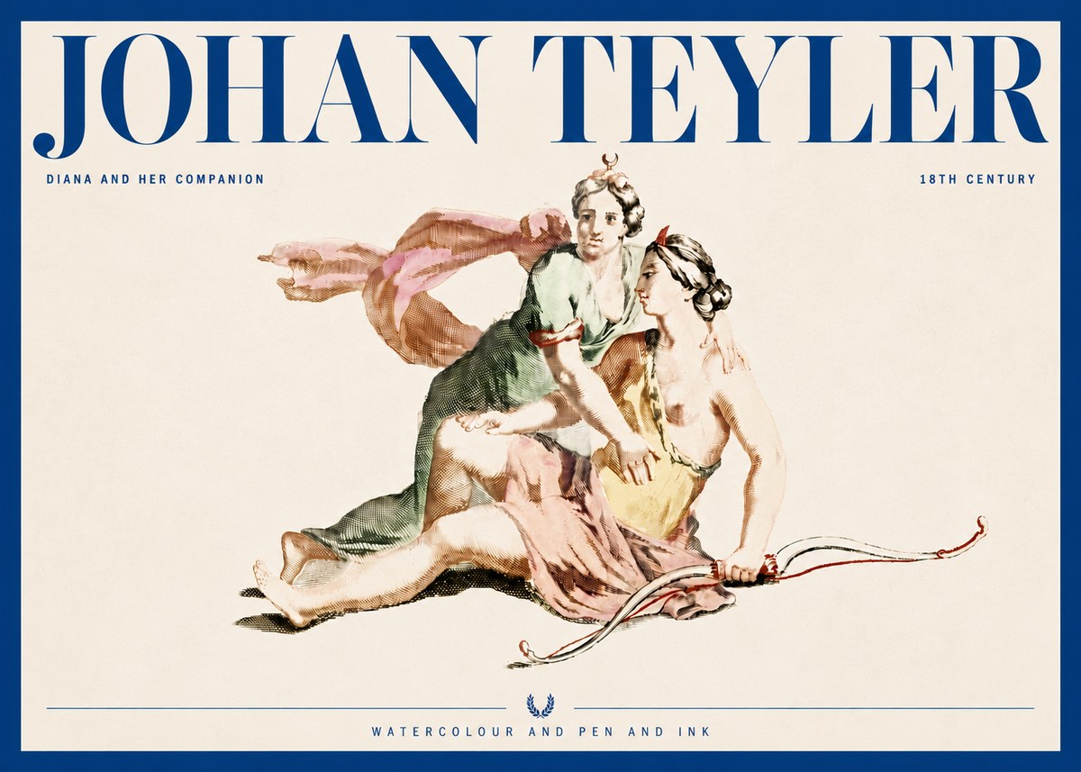 Johan Teyler Diana and Her Companion No4 - Juliste