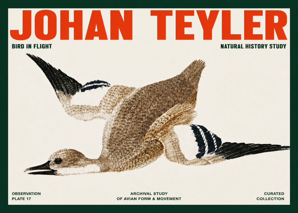 Johan Teyler Bird in Flight II No2 - Juliste