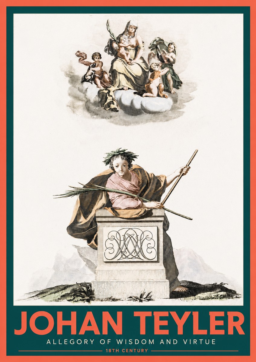 Johan Teyler Allegory of Wisdom and Virtue No2 - Juliste