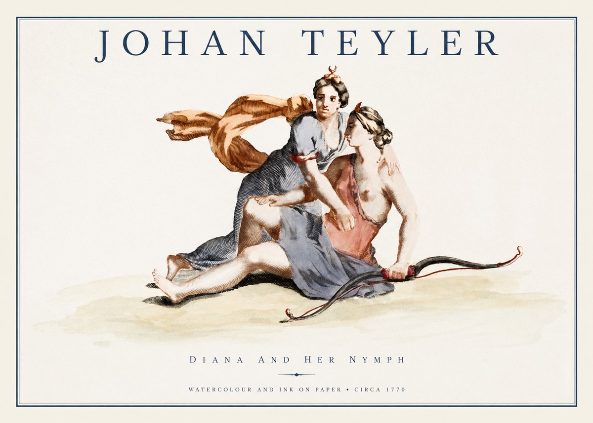 Johan Teyler Diana and Her Nymph No1 - Juliste