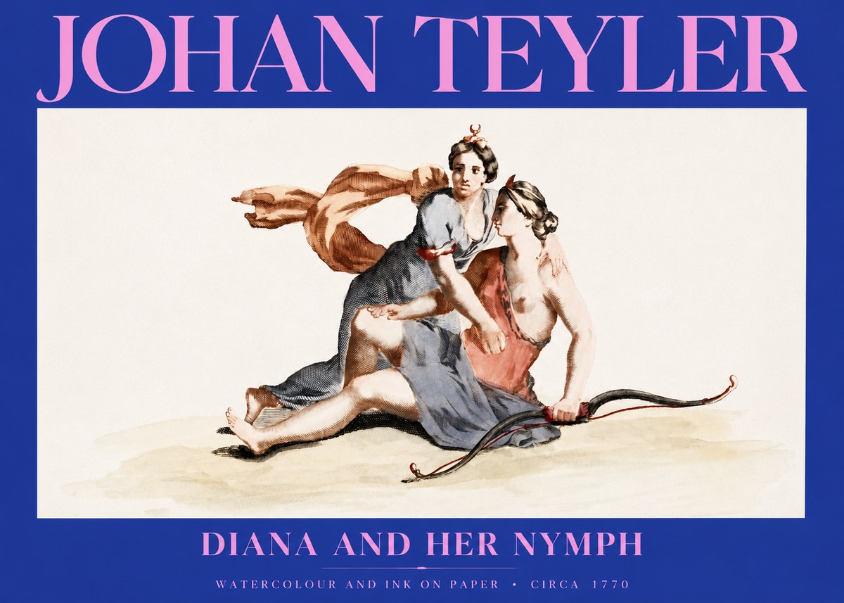 Johan Teyler Diana and Her Nymph No2 - Juliste