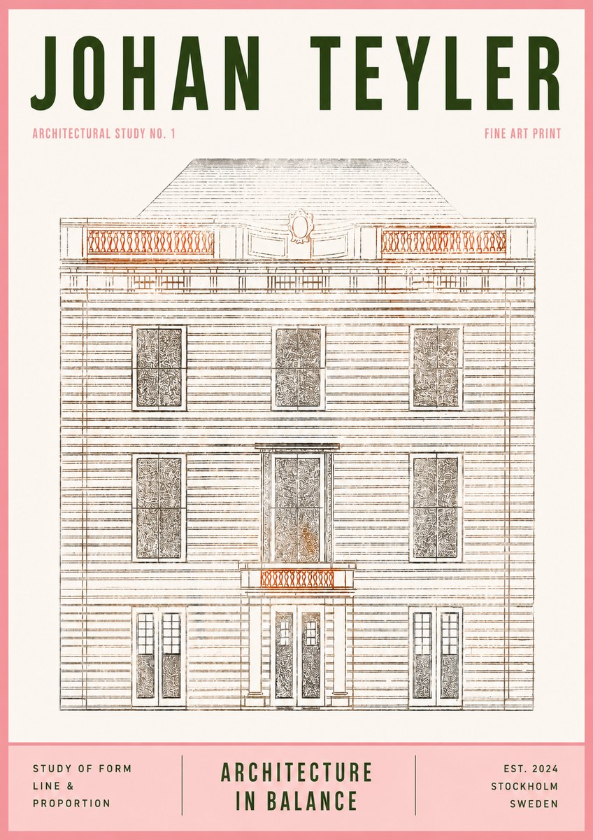 Johan Teyler Architectural Study No. 1 II No3 - Juliste